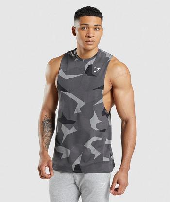 Camiseta Tirantes Gymshark Critical Drop Arm Hombre Negras | CO 3187ILH